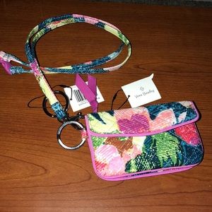 Vera Bradley lanyard and ID wallet. New